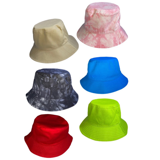 Customizable Cotton Brim Bucket Hat